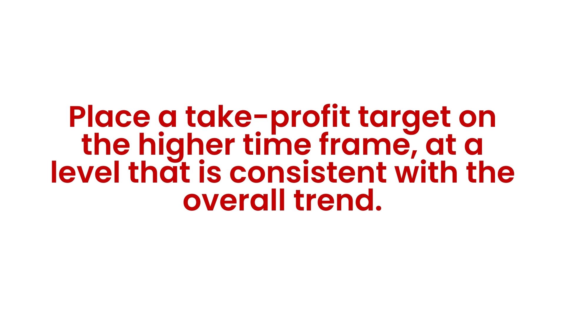 How it works Placing Take-profit target from higher time-frame - PLACE